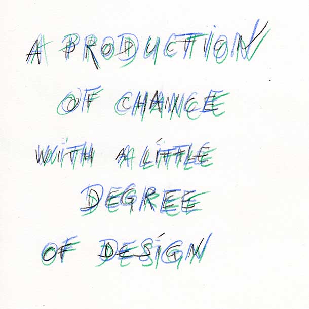 A Production of Chance with a Little Degree of Design Flyer